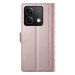For Xiaomi Redmi Note 13 5G Case Rhombus Stitching Wallet Stand Leather Phone Cover with Long  /  Short Strap