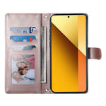 For Xiaomi Redmi Note 13 5G Case Rhombus Stitching Wallet Stand Leather Phone Cover with Long  /  Short Strap