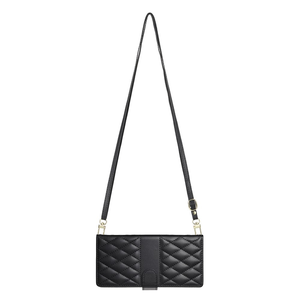 For Xiaomi Redmi Note 13 Pro 5G Case Rhombus Stitching Wallet Stand Leather Phone Cover with Long  /  Short Strap
