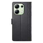 For Xiaomi Redmi Note 13 4G Case Rhombus Stitching Wallet Stand Leather Phone Cover with Long  /  Short Strap
