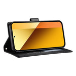 For Xiaomi Redmi Note 13 4G Case Rhombus Stitching Wallet Stand Leather Phone Cover with Long  /  Short Strap