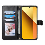 For Xiaomi Redmi Note 13 4G Case Rhombus Stitching Wallet Stand Leather Phone Cover with Long  /  Short Strap