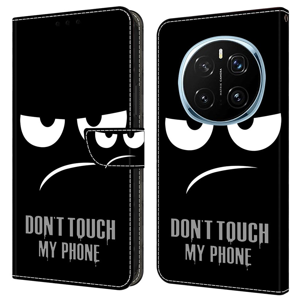 For Honor Magic7 Pro 5G Case Magnetic Clasp 3D Pattern Leather Wallet Phone Cover