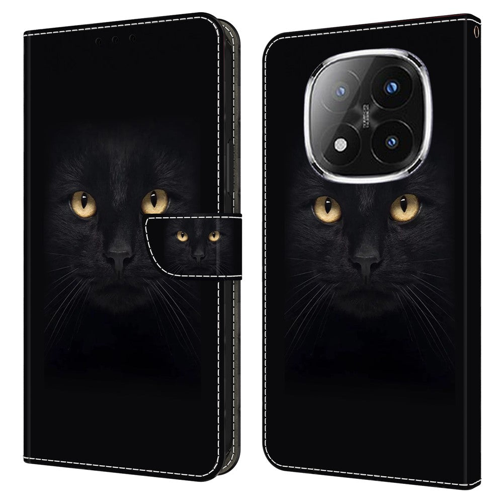 For Xiaomi Redmi Note 14 Pro+ 5G Case Magnetic Clasp 3D Pattern Leather Wallet Phone Cover