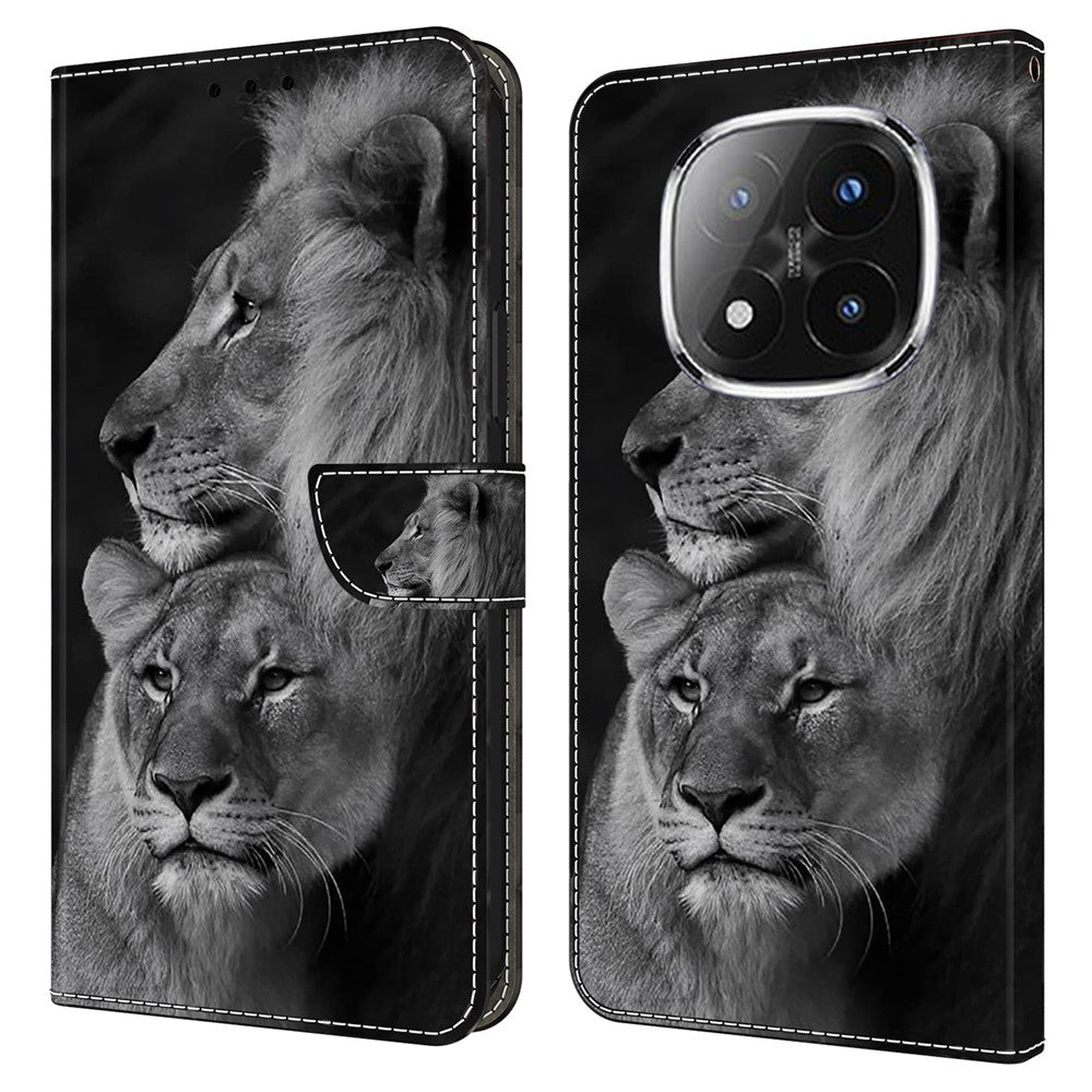 For Xiaomi Redmi Note 14 Pro+ 5G Case Magnetic Clasp 3D Pattern Leather Wallet Phone Cover