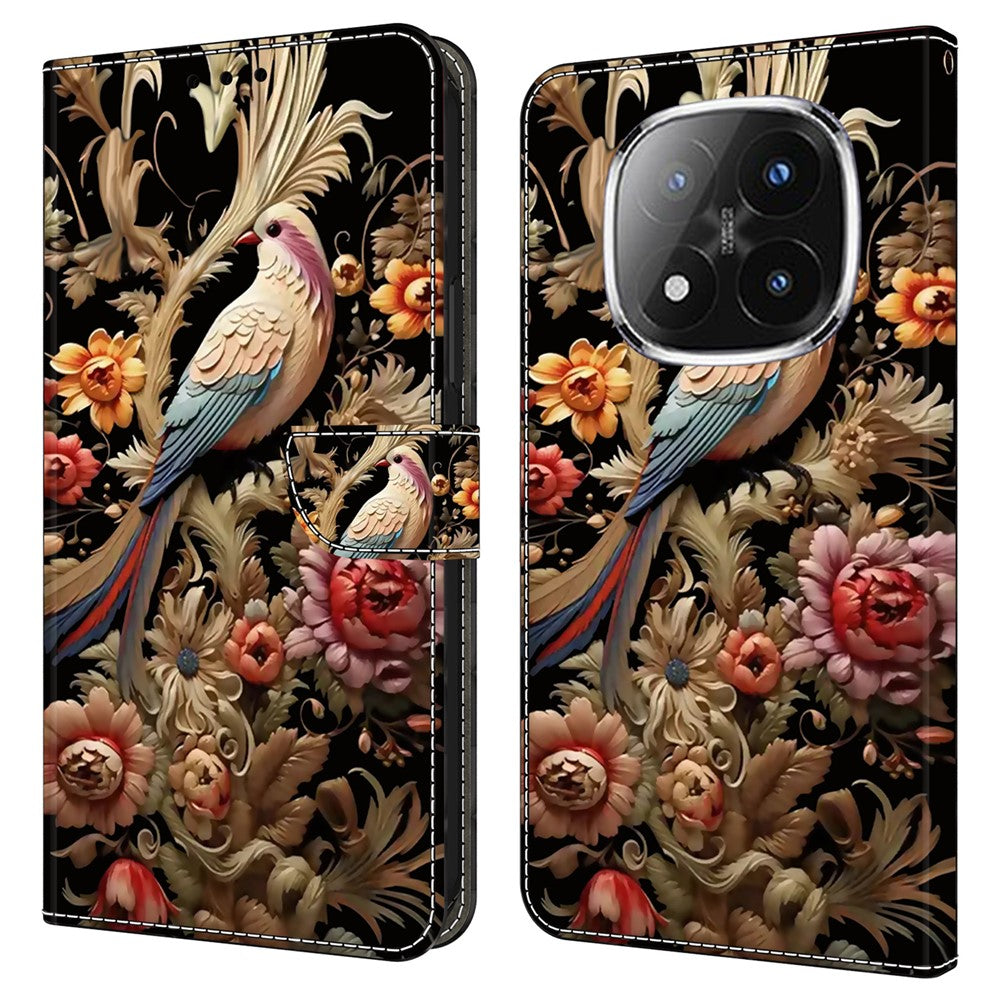 For Xiaomi Redmi Note 14 Pro+ 5G Case PU Leather Wallet Phone Cover with Stand