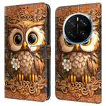 For Honor Magic7 Pro 5G Case with Card Slot Pattern Printed TPU+PU Leather Flip Phone Cover