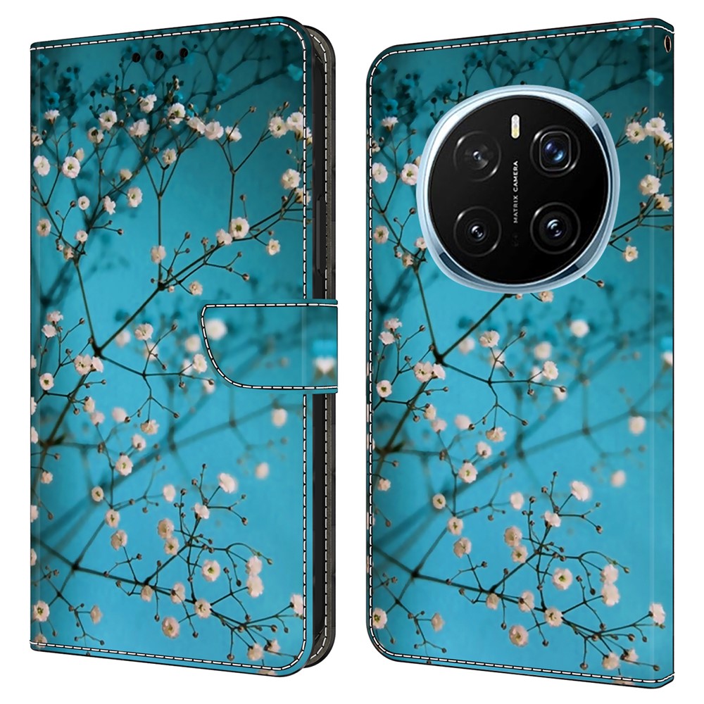 For Honor Magic7 Pro 5G Case with Card Slot Pattern Printed TPU+PU Leather Flip Phone Cover