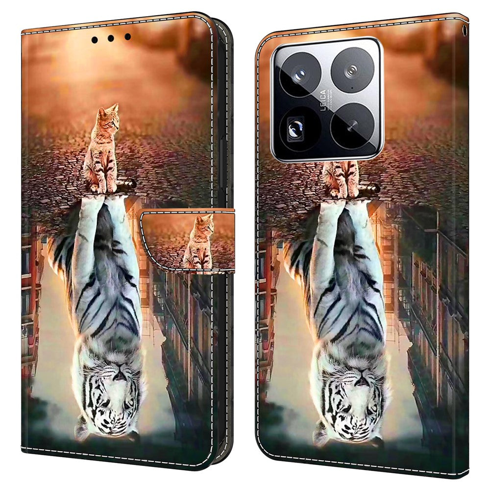 For Xiaomi 15 Pro Case Magnetic Clasp 3D Pattern Leather Wallet Phone Cover