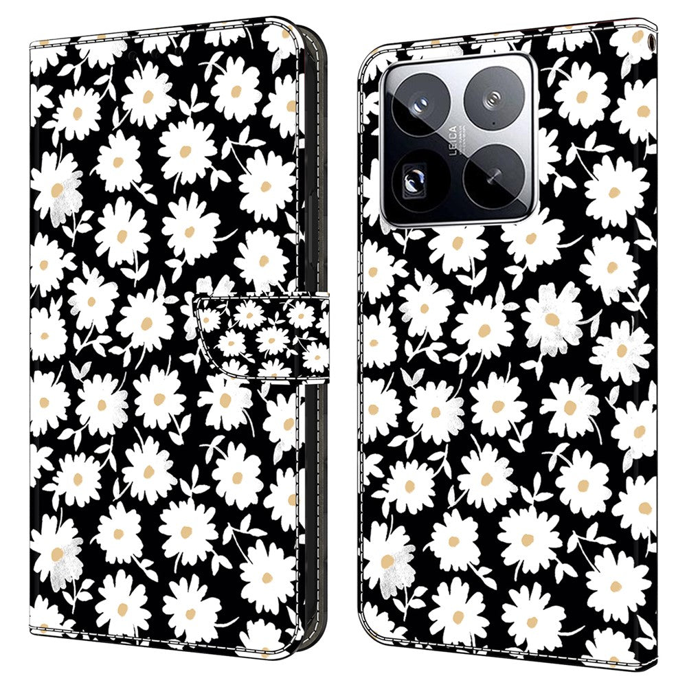 For Xiaomi 15 Pro Case Magnetic Clasp 3D Pattern Leather Wallet Phone Cover