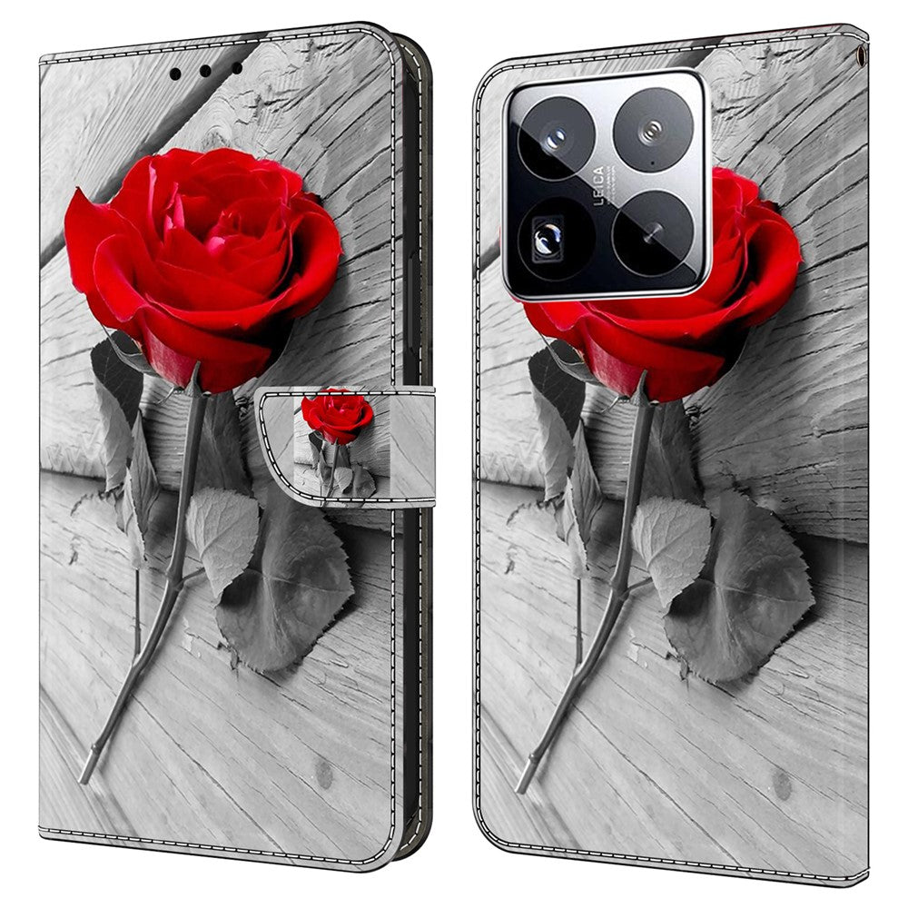 For Xiaomi 15 Pro Case Magnetic Clasp 3D Pattern Leather Wallet Phone Cover