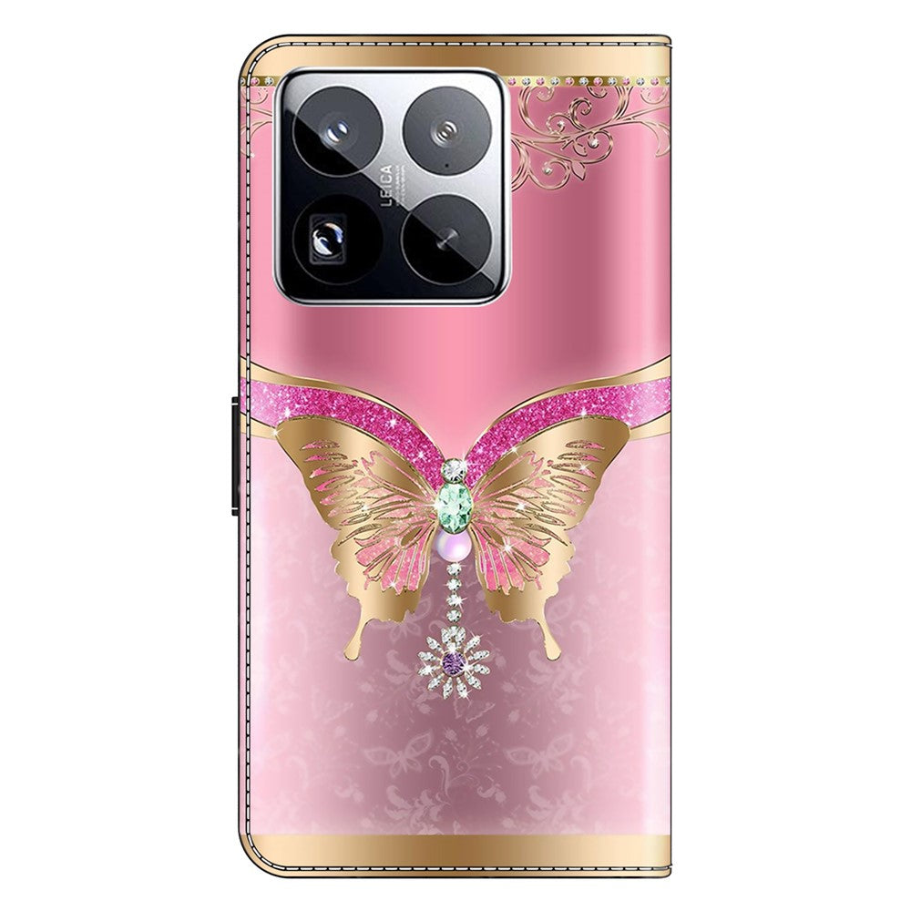For Xiaomi 15 Pro Case 3D Pattern PU Leather Wallet Phone Cover with Stand
