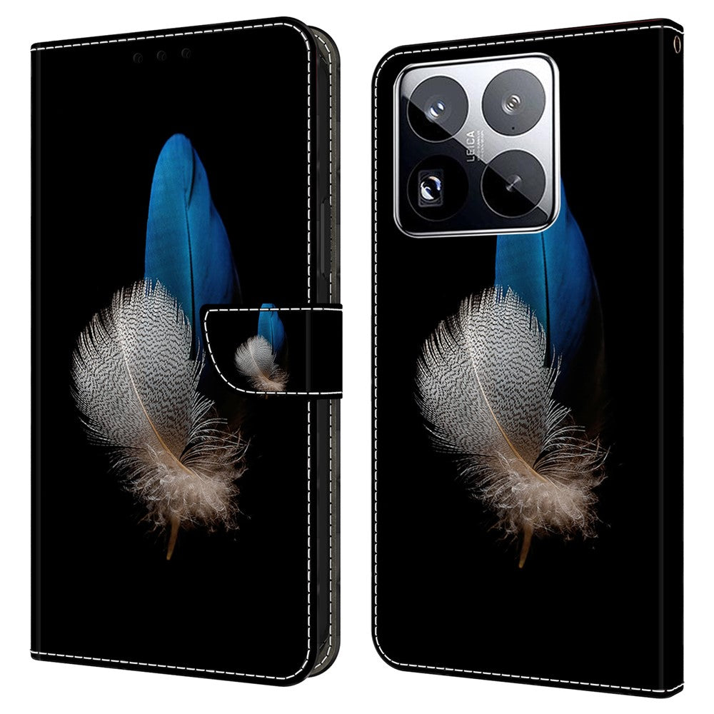 For Xiaomi 15 Pro Case 3D Pattern PU Leather Wallet Phone Cover with Stand