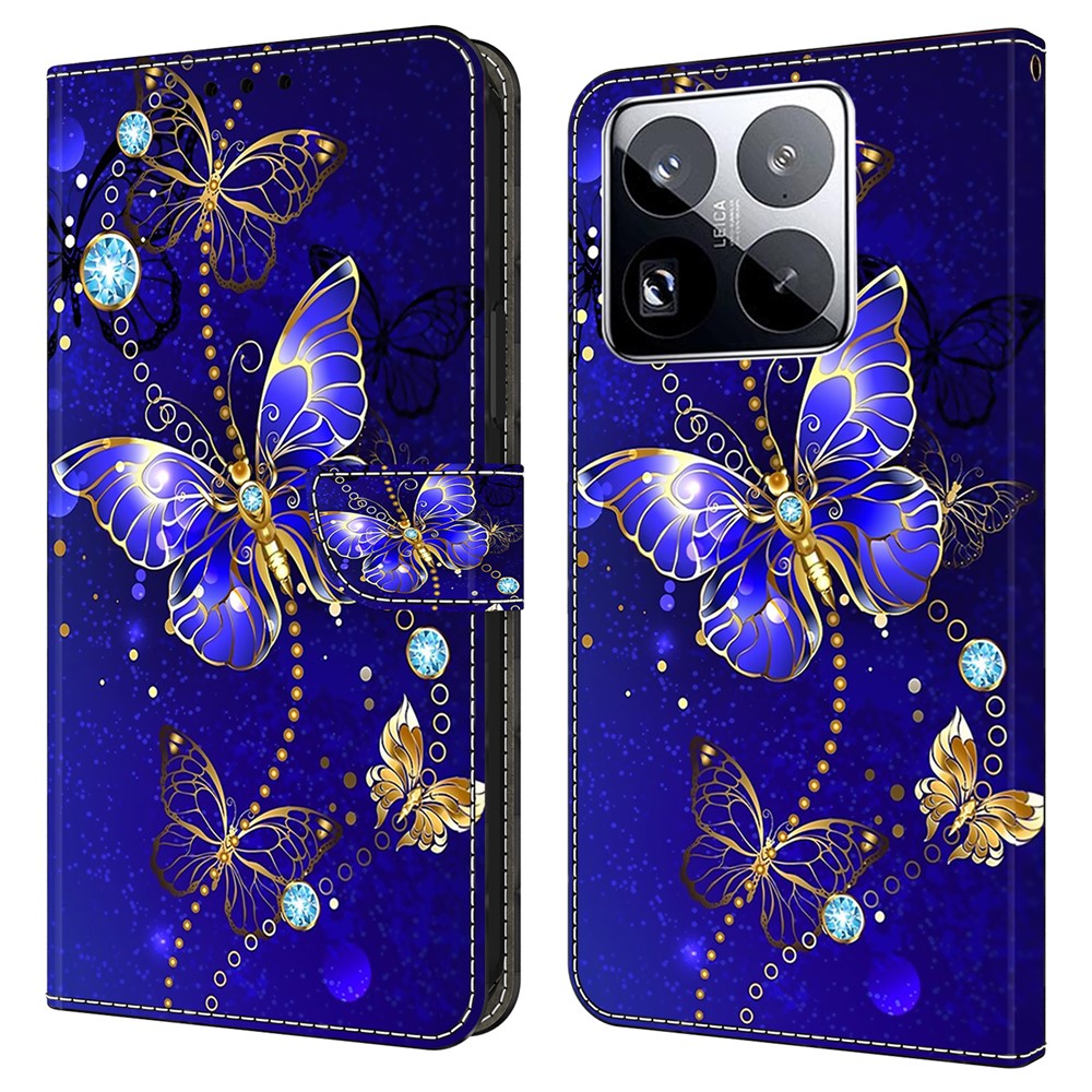 For Xiaomi 15 Pro Case 3D Pattern PU Leather Wallet Phone Cover with Stand