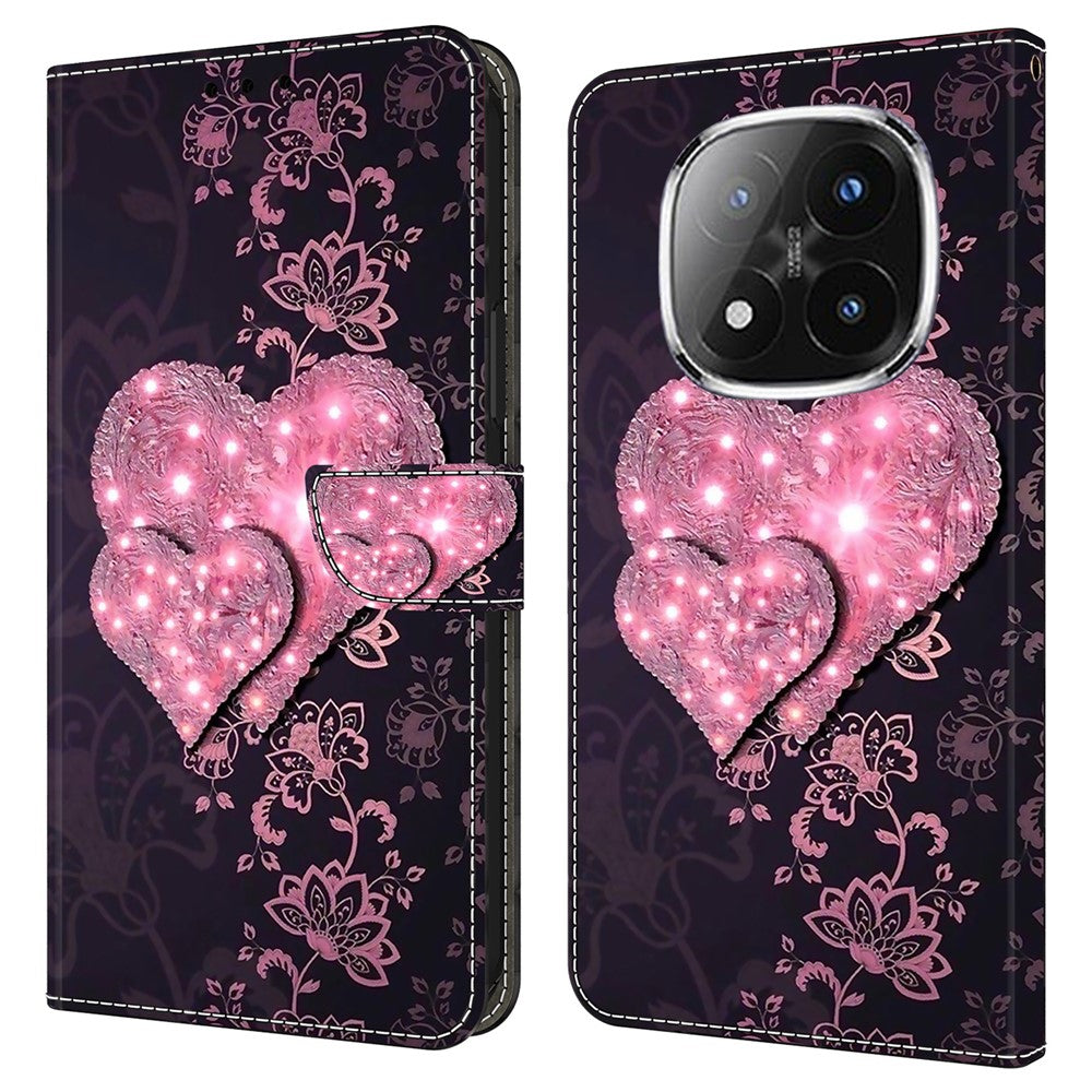 For Xiaomi Redmi Note 14 Pro+ 5G Case 3D Pattern PU Leather Wallet Phone Cover with Stand