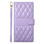 For Xiaomi Redmi Note 14 Pro 4G Case Rhombus Stitching Wallet Stand Leather Phone Cover with Long  /  Short Strap