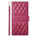 For Xiaomi 15 Case Rhombus Stitching Wallet Stand Leather Phone Cover with Long  /  Short Strap