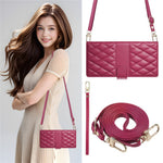 For Xiaomi 15 Case Rhombus Stitching Wallet Stand Leather Phone Cover with Long  /  Short Strap