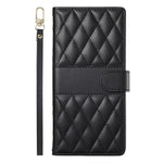 For Xiaomi 15 Pro Case Rhombus Stitching Wallet Stand Leather Phone Cover with Long  /  Short Strap