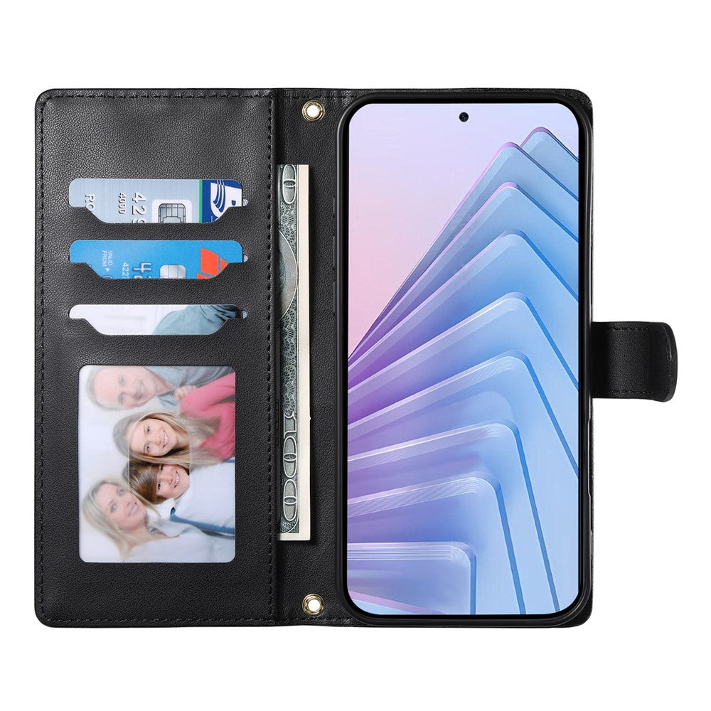 For Xiaomi 15 Pro Case Rhombus Stitching Wallet Stand Leather Phone Cover with Long  /  Short Strap