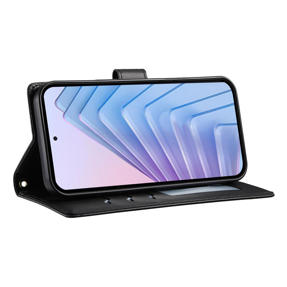 For Xiaomi 15 Pro Case Rhombus Stitching Wallet Stand Leather Phone Cover with Long  /  Short Strap