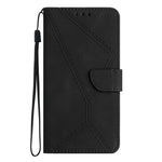 For Xiaomi 15 Ultra Case Skin Touch Lines Imprinted PU Leather Flip Phone Cover