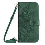 For Xiaomi 15 Ultra Case Sunflower Imprint PU Leather Phone Cover with Long Strap