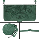 For Xiaomi 15 Ultra Case Sunflower Imprint PU Leather Phone Cover with Long Strap