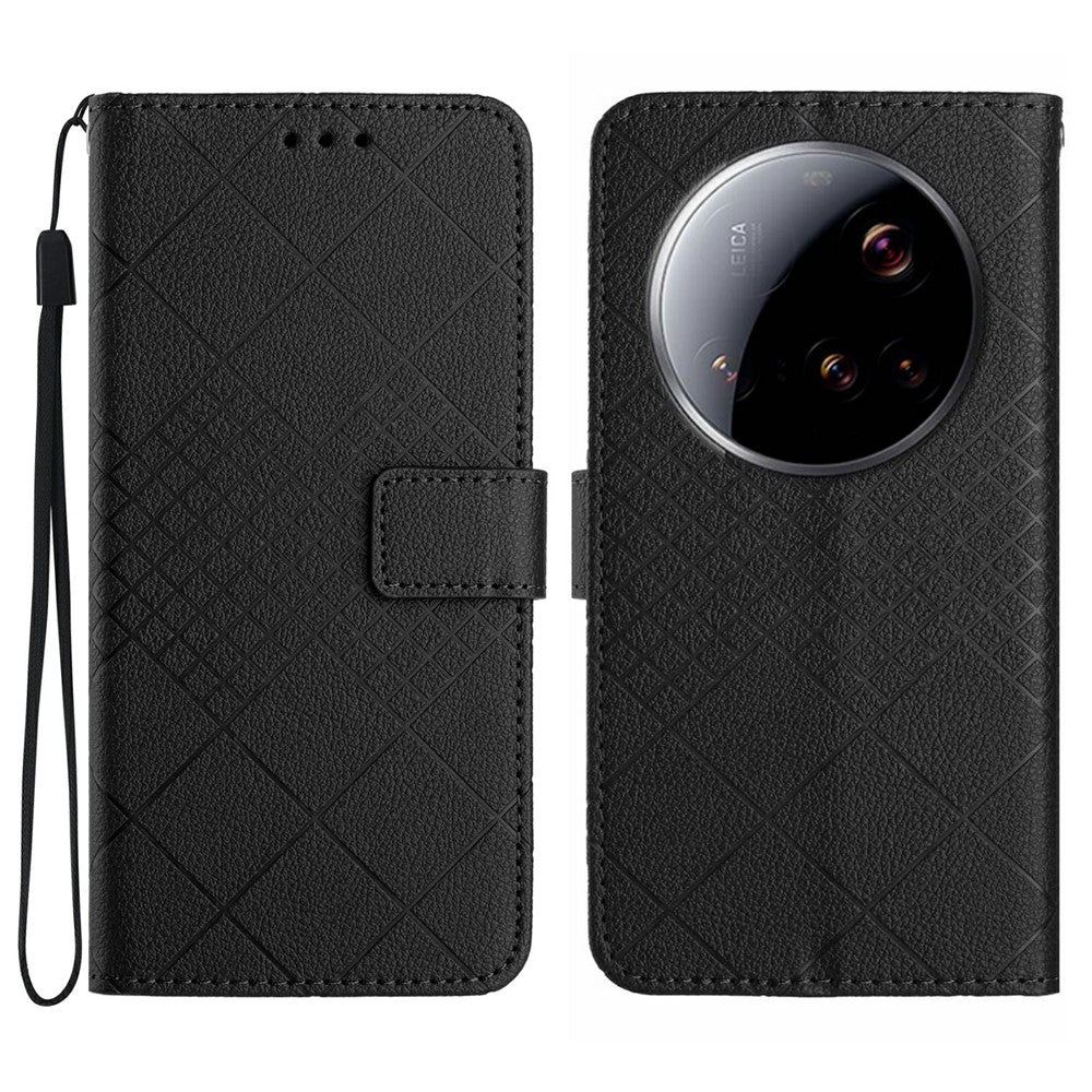 For Xiaomi 15 Ultra Phone Case Wallet Imprint PU Leather Flip Folio Cover