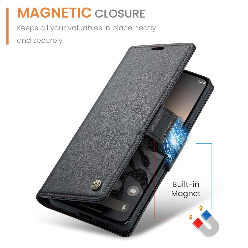 Google Pixel 9a Skal CASEME 023 RFID med Ställ - Svart