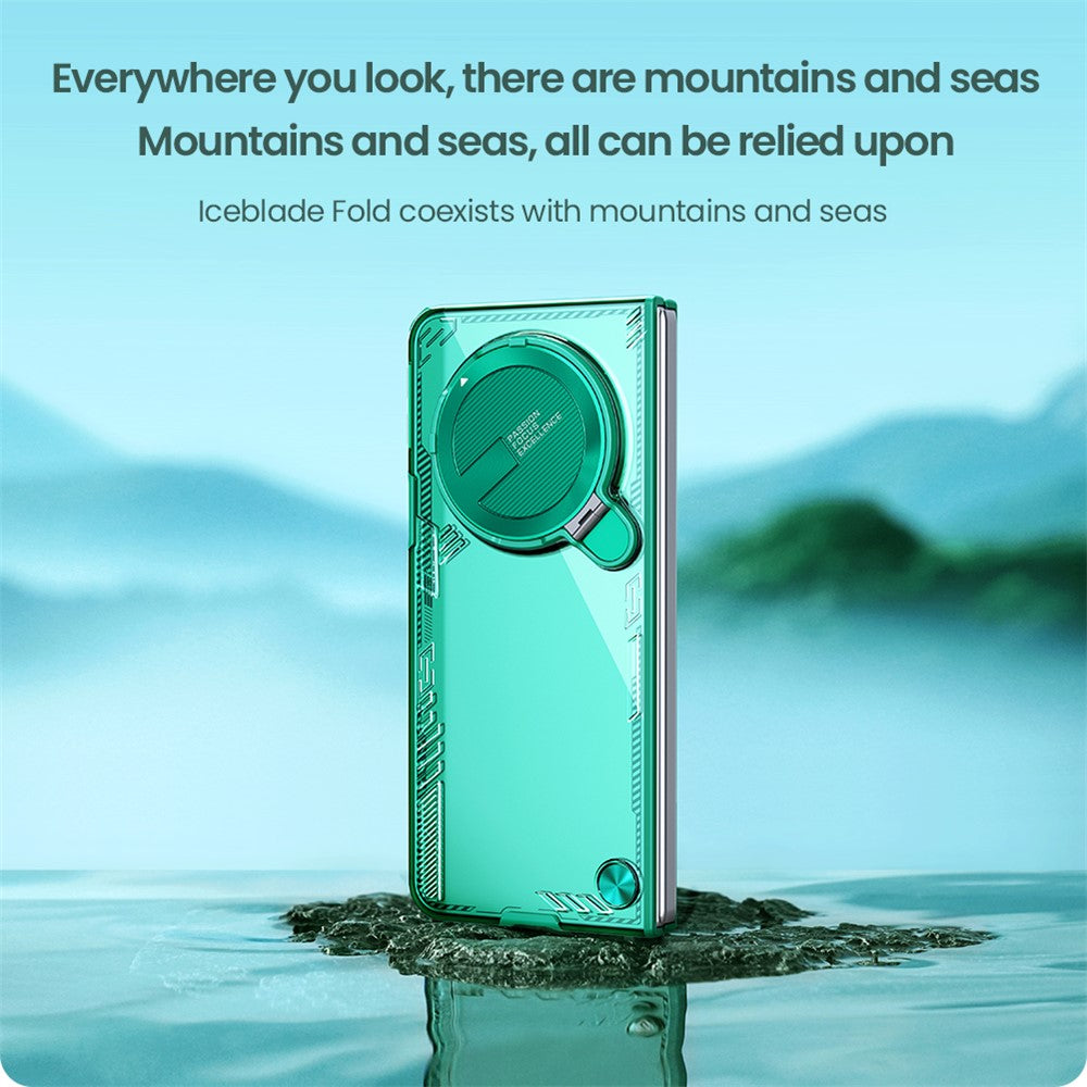 NILLKIN Iceblade FOLD For Oppo Find N5 5G Case Lens Cover Kickstand PC + TPU Phone Cover