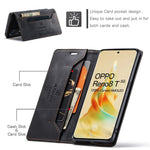 AUTSPACE For Oppo Reno8 T 5G Wallet Case  A01 Leather Stand Cover with RFID Blocking Card Holder