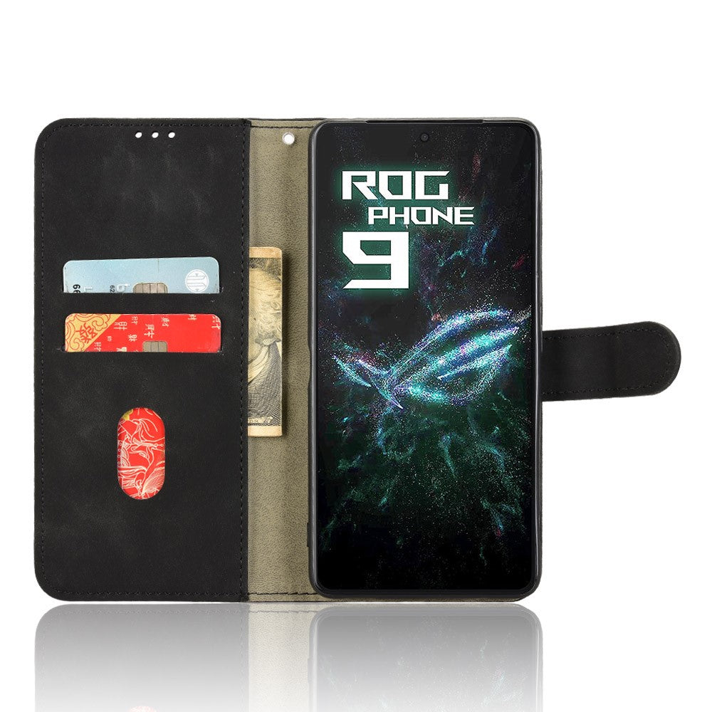 For Asus ROG Phone 9 5G Leather Case Skin Feel Anti Drop Wallet Flip Phone Cover