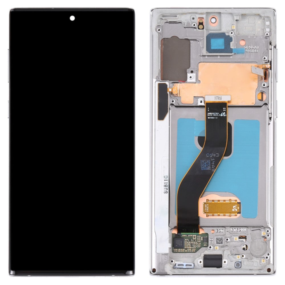 For Samsung Galaxy Note 10 5G N971 / 10 4G N970 Grade C OLED Screen and Digitizer Assembly + Frame Replacement Part (Without Logo)