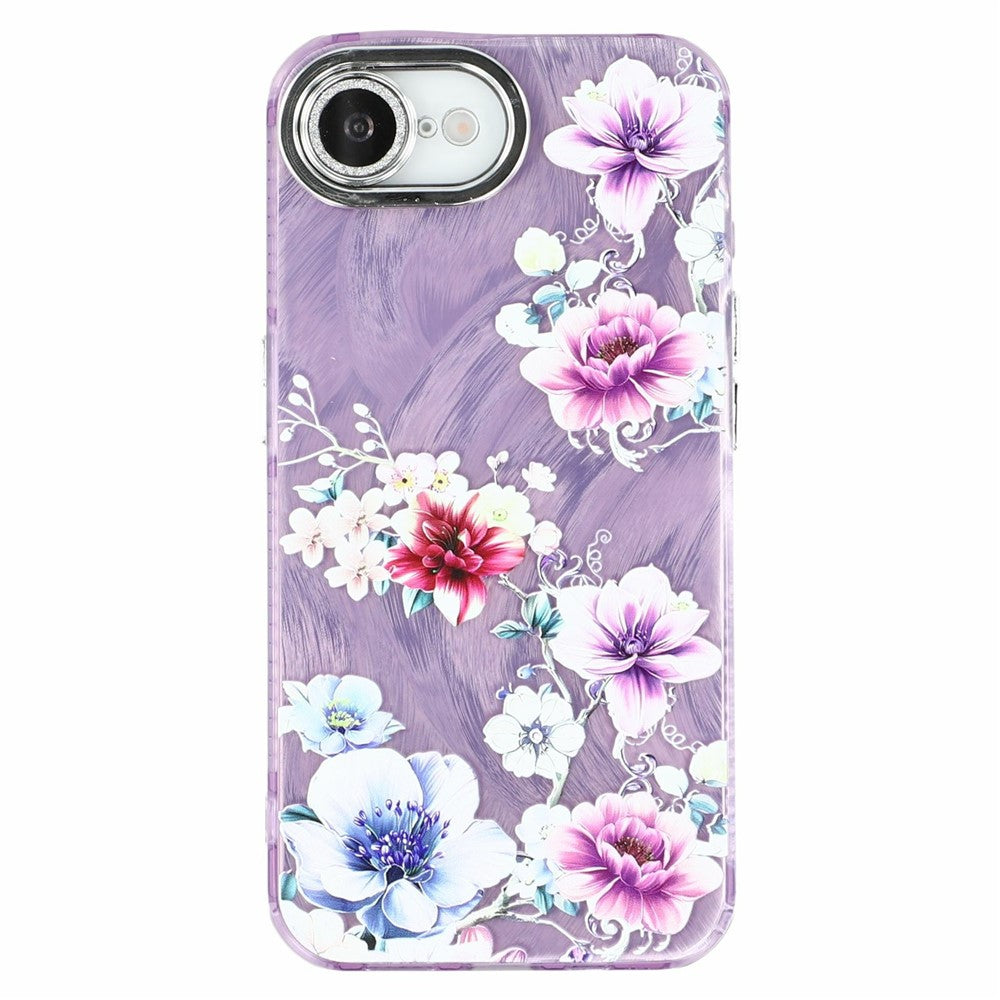 For iPhone 17e / 16e Case with Glass Lens Film Electroplated IMD TPU+PC Phone Back Cover