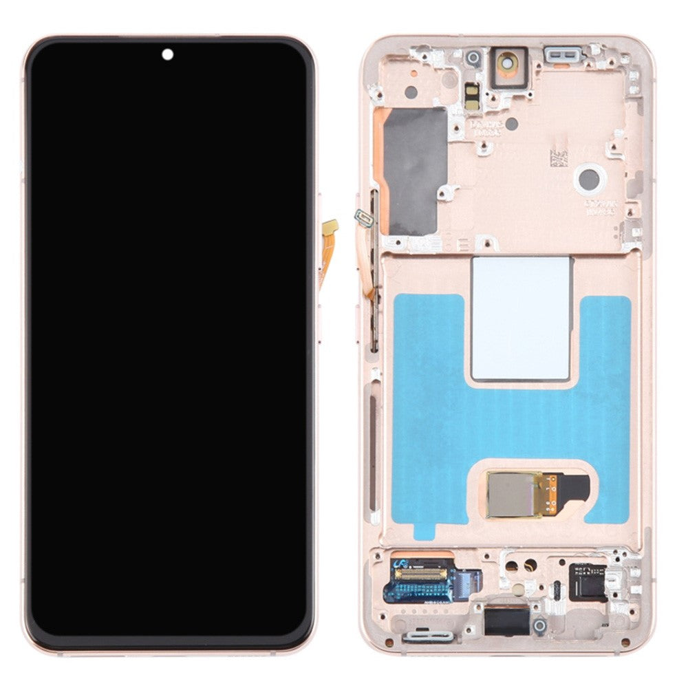 Til Samsung Galaxy S22 5G S901B OEM-kvalitet S AMOLED Skærm og Digitizer Samling + Ramme (uden logo)