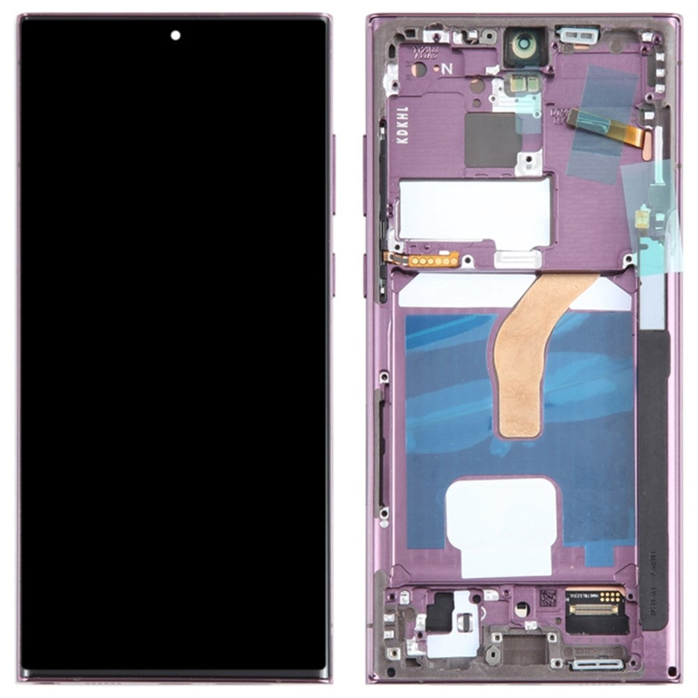 Til Samsung Galaxy S22 Ultra 5G S908 Grade C LCD-skærm og Digitizer-samling + Rammedel (TFT) (uden logo)