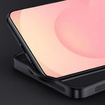 Til Samsung Galaxy S25 Edge cover trætekstur PU-læderbelagt PC TPU telefoncover
