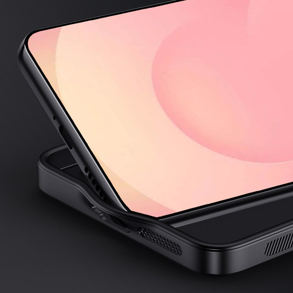 Til Samsung Galaxy S25 Edge cover trætekstur PU-læderbelagt PC TPU telefoncover