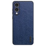Til Samsung Galaxy S25 Edge cover trætekstur PU-læderbelagt PC TPU telefoncover