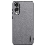 Til Samsung Galaxy S25 Edge cover trætekstur PU-læderbelagt PC TPU telefoncover