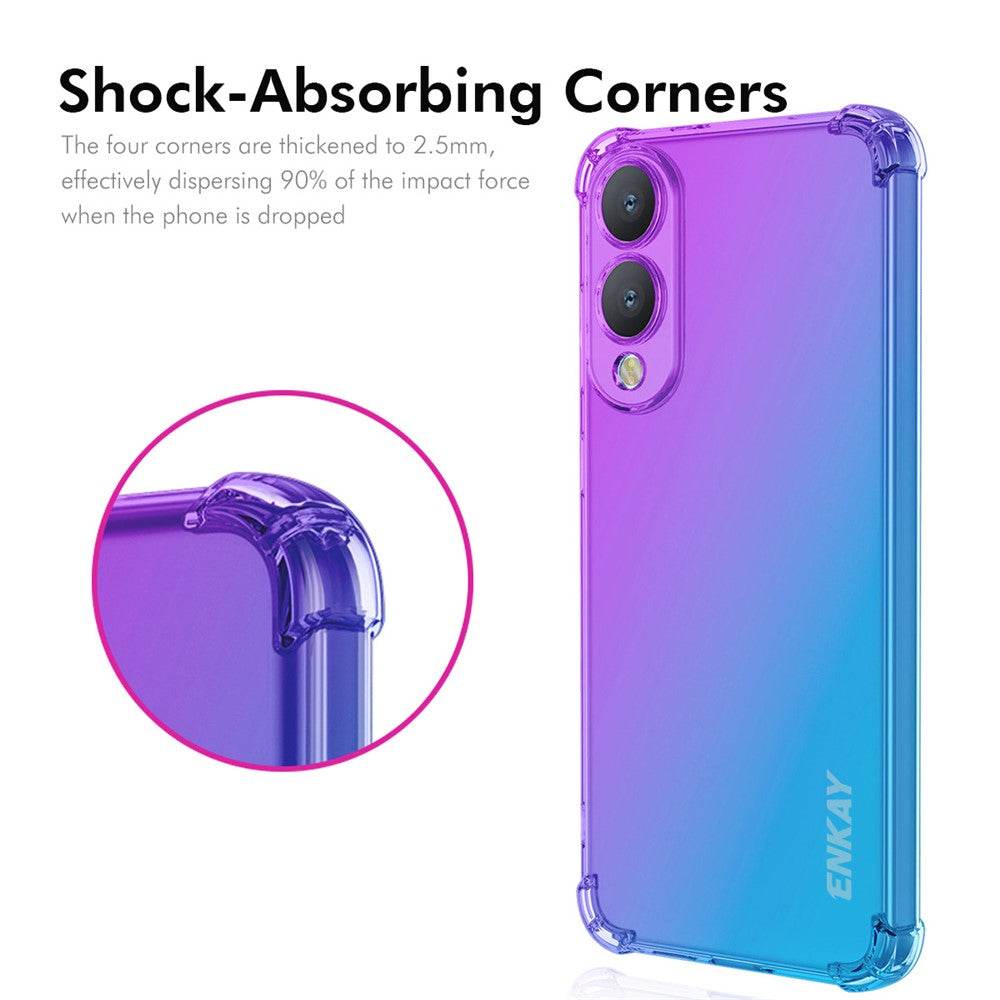 ENKAY For Samsung Galaxy S25 Edge TPU Case  Thickened Four Corner Drop-Proof Phone Back Cover