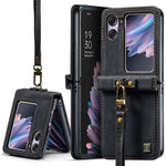 AUTSPACE For Oppo Find N2 Flip 5G Wallet Case  A01 Leather Stand Cover with RFID Blocking Card Holder