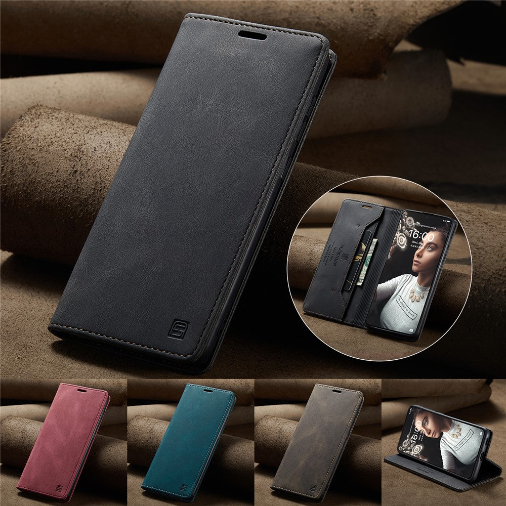 AUTSPACE För Huawei P50E / Huawei P50 4G Plånboksfodral A01 Läderfodral med RFID-blockerande korthållare