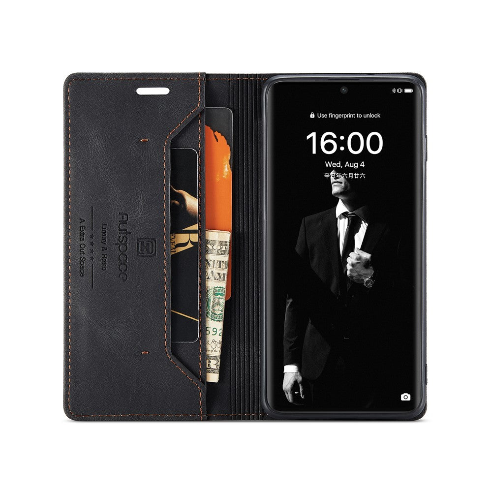 AUTSPACE For Huawei P50 Pro 4G Wallet Case  A01 Leather Stand Cover with RFID Blocking Card Holder