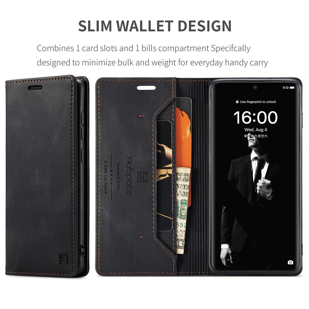 AUTSPACE For Huawei P50 Pro 4G Wallet Case  A01 Leather Stand Cover with RFID Blocking Card Holder