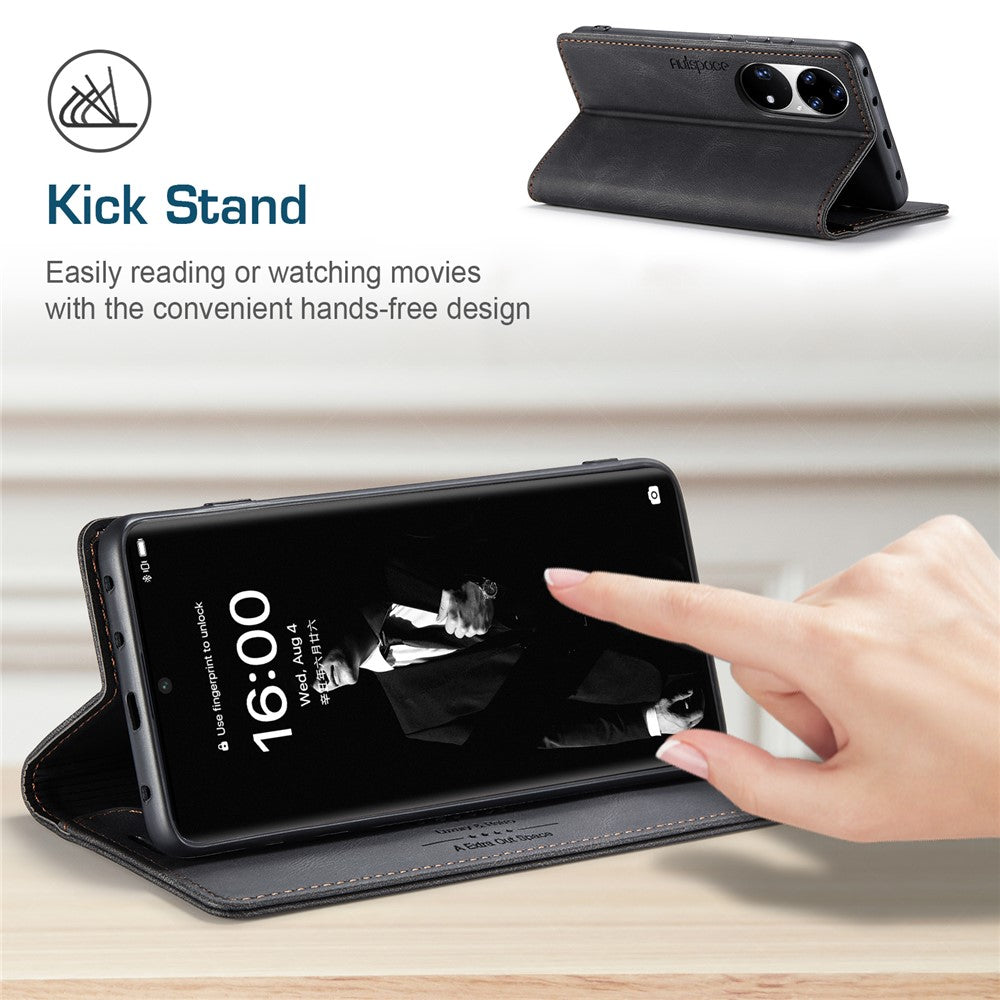 AUTSPACE For Huawei P50 Pro 4G Wallet Case  A01 Leather Stand Cover with RFID Blocking Card Holder