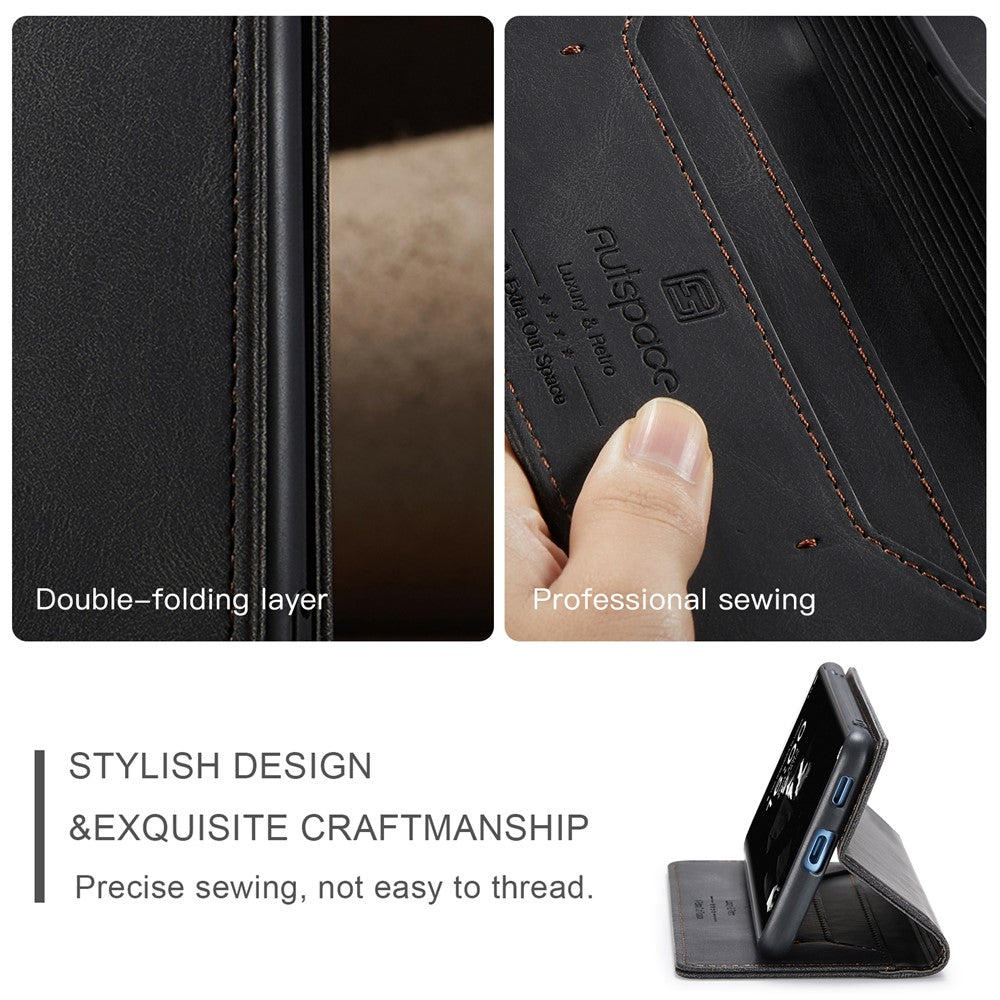 AUTSPACE For Huawei P50 Pro 4G Wallet Case  A01 Leather Stand Cover with RFID Blocking Card Holder