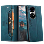 AUTSPACE For Huawei P50 Pro 4G Wallet Case  A01 Leather Stand Cover with RFID Blocking Card Holder
