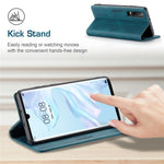 AUTSPACE For Huawei P30 Pro Wallet Case  A01 Leather Stand Cover with RFID Blocking Card Holder